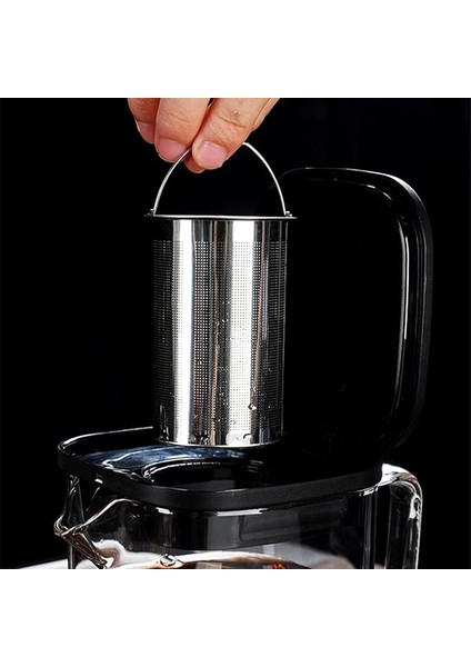 Cam Çaydanlık Filtreli Çaydanlık Teacup Set Isıya Dayanıklı Kare Cam Çaydanlık Çay Demlik Puer Oolong Çay Su Isıtıcısı Ofis Çay Bardağı | Çaydanlıklar (600 ml Çaydanlık (1 Adet))