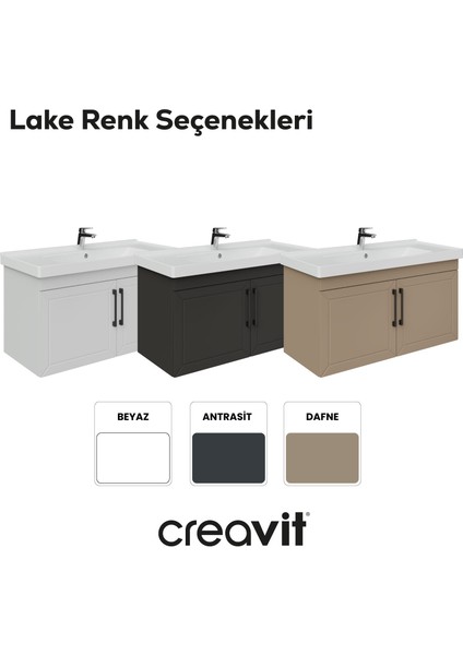 D20 100 cm Kapaklı Lavabo Dolabı Dafne Lake