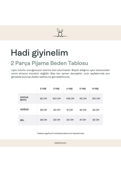 Organik Pamuklu 2 Parça Uzun Pijama 0.2 TOG