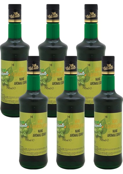 Naturello Nane Aromalı Şurup 700 ml x 6lı Koli
