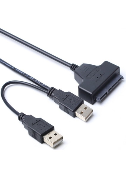 Usb2.0 - Sata Adaptör Kablosu 2 5 Inç Sabit Disk Kablosu Çift Başlı Usb2.0 - Sata Veri Aktarım Kablosu (Yurt Dışından)