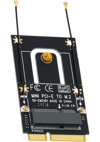 M.2 Ngff Mini Pcı-E Adaptörü Dönüştürücü Genişletme Kartı M2 Anahtar Ngff E Arayüzü M2 Kablosuz Bluetooth Wifi Modülü (Yurt Dışından)