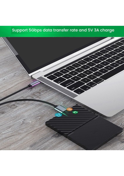 Paket 5 Gbps USB C'den Mikro-B'ye Kablo 3.0 Tip C'den Mikro-B'ye Sabit Sürücü Kablosu Dizüstü Bilgisayar Için Mikro-B'den USB C'ye Kablo (3 3 Ft) (Yurt Dışından)