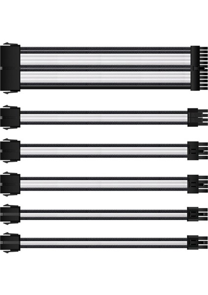 1 Takım Atx Uzatma Kablosu Pc Gpu Cpu Güç Kaynağı Kablosu Bilgisayar Konnektörleri 1X24PIN 1x4+4(8pin) Cpu 2xpcıe 6+2p 2xpcıe 6p (Yurt Dışından)