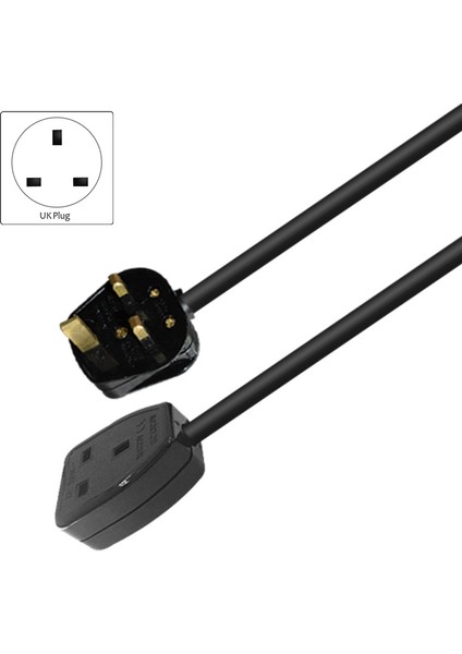 Birleşik Krallık 3 Prong Uzatma Güç Kablosu Iec Birleşik Krallık Erkek Fiş - Dişi Çıkış Soketi Hongkong Güç Kablosu Genişletilmiş (Ingiltere Fiş 0 3 M) (Yurt Dışından)