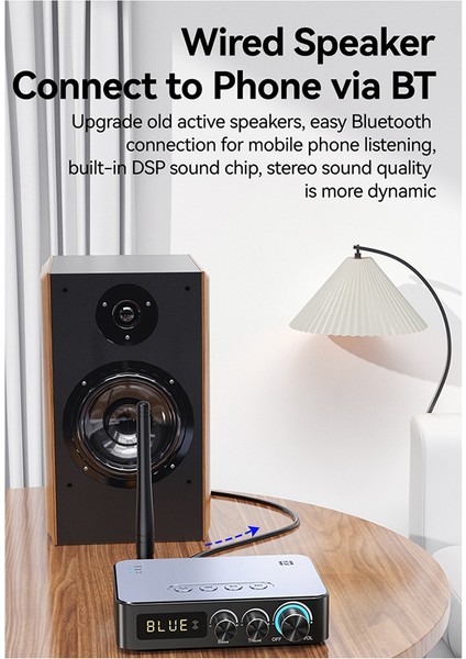 Tebe Nfc Bluetooth 5.1 Ses Alıcı Verici Koaksiyel Rca Kablosuz Bas Tiz Müzik Adaptörü Fm Radyo(M9) (Yurt Dışından) fiyatları