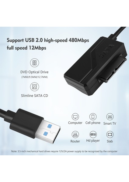 USB 2.0 - Mini Sata Iı 7+6 13PIN Adaptör Dönüştürücü Kablo Dizüstü Bilgisayar Cd/dvd Rom Slimline Sürücüsü Için (Yurt Dışından) indirimleri
