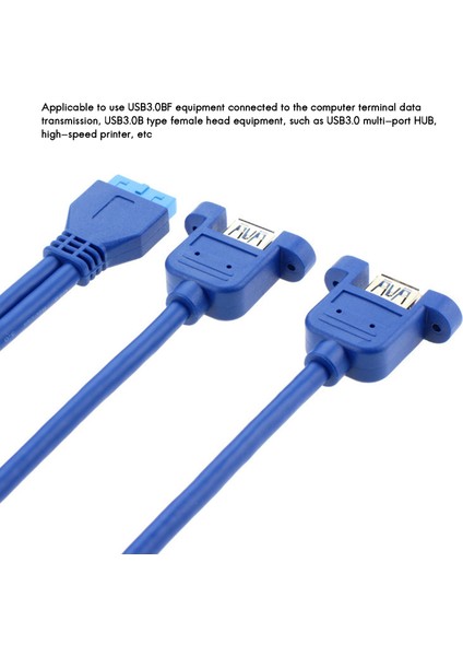 20PIN - Usb3.0 Şasi Arka Çerçeve Kablosu 1 Nokta 2 Çift Usb3.0 - Anakart 20PIN - Uzatma Kablosu Kulaklı (Yurt Dışından) fiyatları