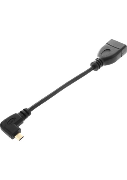 90 Derece Mikro- HDMI Sağ Yön Erkek - HDMI Dişi Adaptör Kablosu Uzunluk: 17 cm (Yurt Dışından)