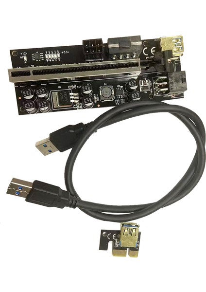 Siyah Metal Dönüşüm Kartı Sıcaklık Göstergesi Pcıex1 - X16 Ekran Kartı Genişletme Yuvası Uzatma Kablosu Genişletme Kartları (Yurt Dışından) modelleri