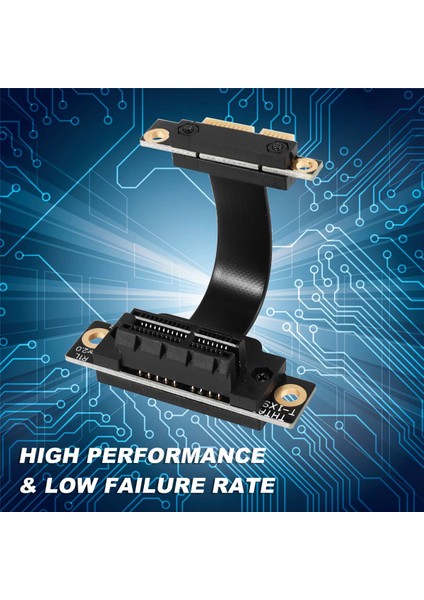 Pcıe X1 Yükseltme Kablosu Çift 90 Derece Sağ Açı Pcıe 3.0 X1 - X1 Uzatma Kablosu 8 Gbps Pcı Express 1x Yükseltme Kartı - 5 cm (Yurt Dışından)