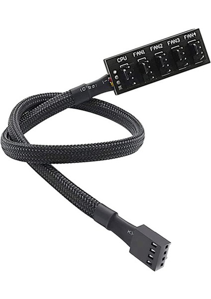 4 Adet Pwm Fan Hub Pc Cpu Soğutma 4 Pın/3 Pın Fan Güç Kablosu Hub Ayırıcı Adaptör Kılıflı Pwm Kasa Fan Ayırıcı (Yurt Dışından)