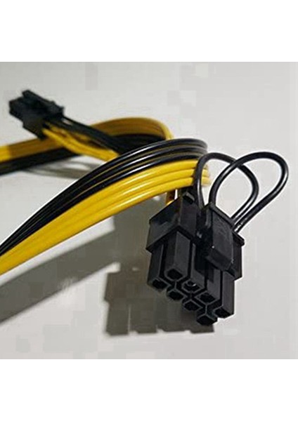 8 Adet 6 Pin Pcı-E - 8 Pin (6 + 2) Pcı-E (Erkek - Erkek) Gpu Güç Kablosu 50 cm Görüntü Kartları Için Madencilik Sunucusu Kesme Panosu (Yurt Dışından)