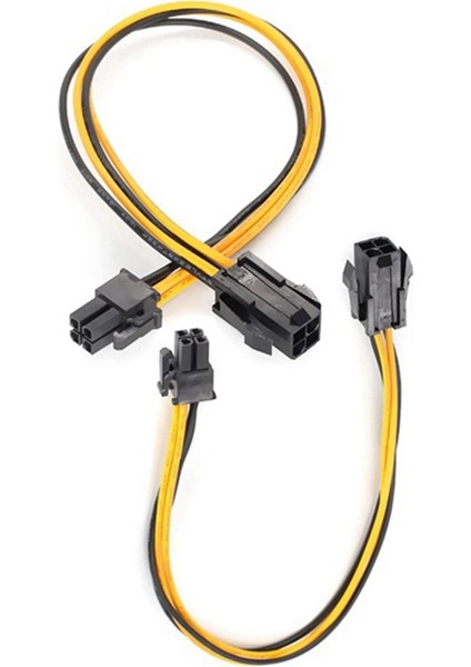 10 Paket Cpu 4 Pin Uzatma Güç Kablosu Anakart Atx Güç Kaynağı Psu 8 Inç (Yurt Dışından)