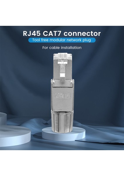 Adet RJ45 Cat7 Konnektörler Aracı Ücretsiz Korumalı Aletsiz Modüler Ağ Fişi Kurulum Kablosu (Yurt Dışından)