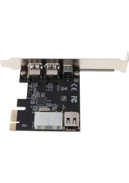 Pcı-E 1x Ieee 1394A 4 Port(3+1) Firewire Kart Adaptörü Masaüstü Bilgisayar Için 6 Pin'den 4 Pin'e 1394 Kablolu Pcıe 1394A Dönüştürücü (Yurt Dışından)