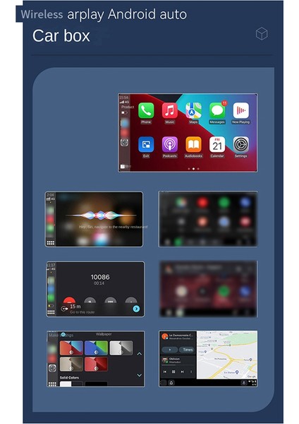 2'si 1 Arada Kablosuz Carplay Android Adaptörü Kablosuz Adaptör Araba Adaptörü Kablolu Android Auto'yu Kablosuz Kutuya Dönüştürün (Yurt Dışından)