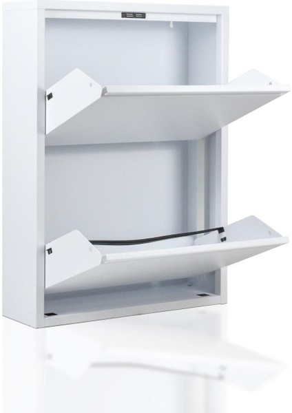 2'li Beyaz Metal Ayakkabılık( Kilitli) fırsatları