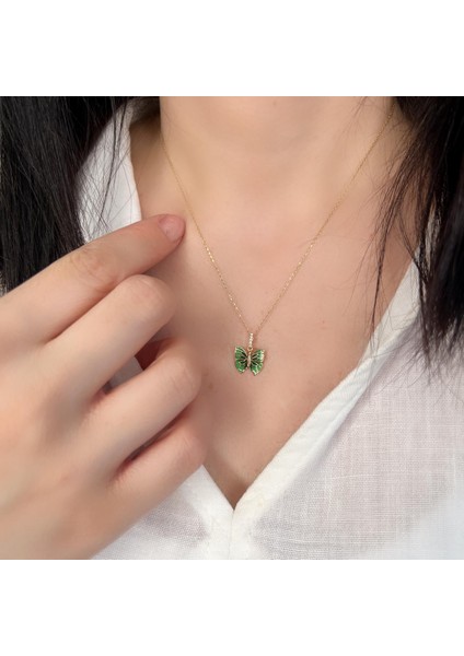 Kelebek Mineli Altın Kolye AK390 fiyatları