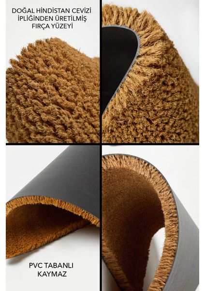 Coco Burrow 40 x 60 cm Kıl Paspas , Iç ve Dış Kapı Paspası