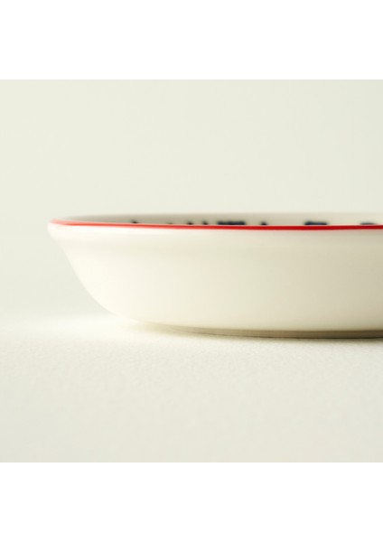 Line Porselen Büyük Sunum Kasesi Kırmızı (15 Cm)