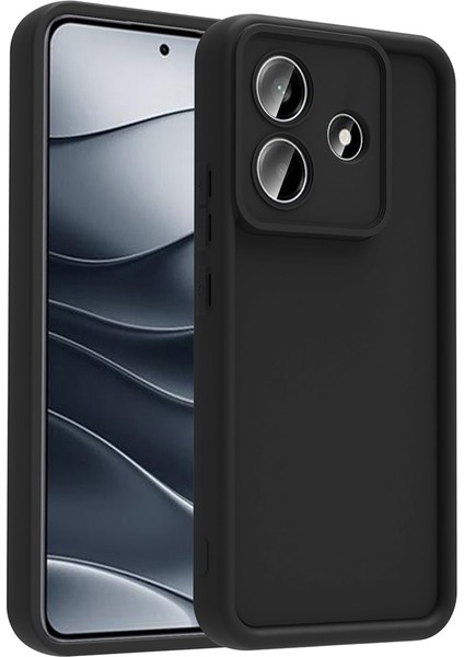 Xiaomi Redmi Note 14 Kılıf Kamera Korumalı Alt Ananas Kapak - Siyah