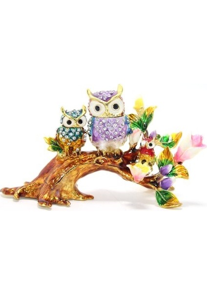 Swarovski Dal Üstünde 3'lü Baykuş