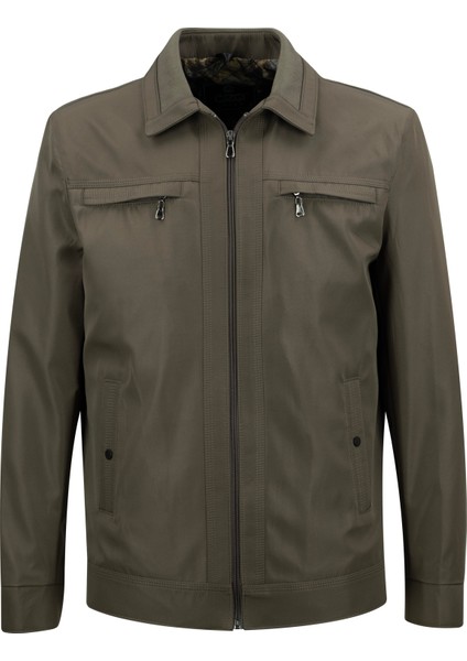 Erkek Polo Yaka Çift Cepli Astarlı Mevsimlik Mont - A00001