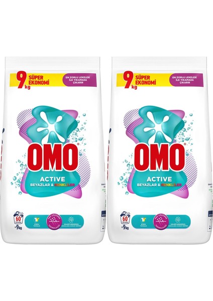 Matik Toz Çamaşır Deterjanı 18 kg Beyazlar ve Renkliler (120 Yıkama) (2 pk*9 kg)