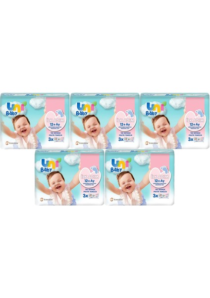 Islak Havlu Mendil İlk Adım 52 Yaprak (15 Li Set) 780YAPRAK (5pk*3)