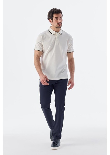 Bej Slim Fit Pamuk Polo Yaka T-Shirt