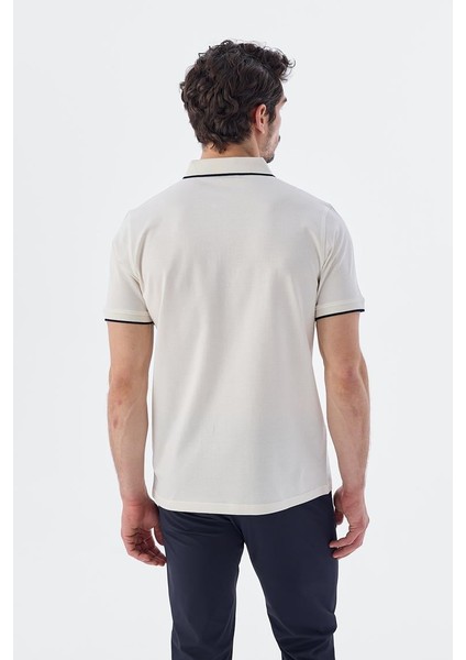 Bej Slim Fit Pamuk Polo Yaka T-Shirt fırsatları