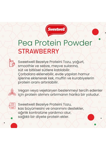 Çilek Aromalı Vegan Bezelye Proteini 400 gr x 3 Adet - %83 Protein Içerir Pae Protein Powder Strawberry fiyatları