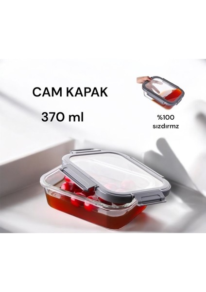 370ML Cam Kap. Isıya Day. Cam Sakl.