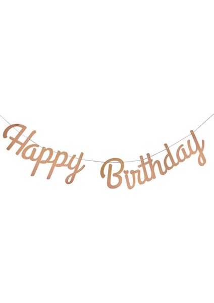 Happy Birthday Banner - Rose