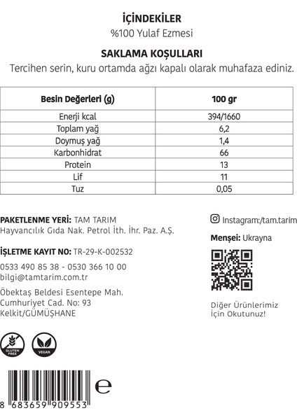 Glutensiz Yulaf Ezmesi 300 gr modelleri