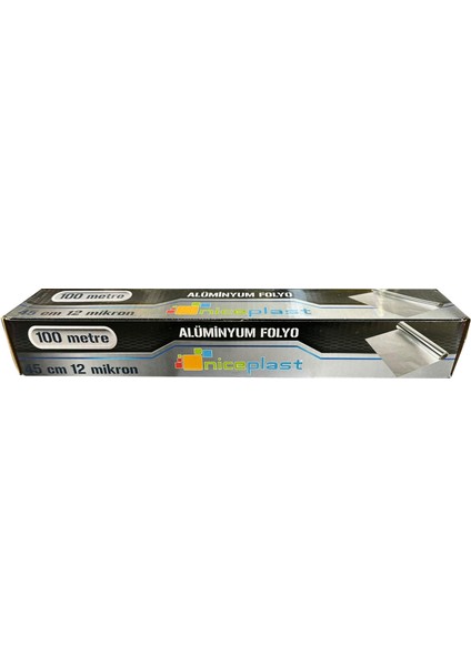 Alüminyum Folyo - 45 cm x 100 m - 12 Mikron - 3 Paket
