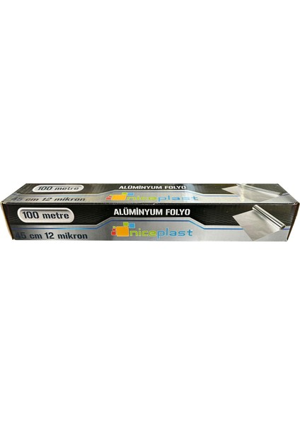 Alüminyum Folyo - 45 cm x 100 m - 12 Mikron - 3 Paket