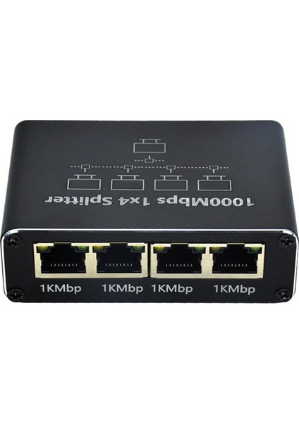 Gigabit Ağ Ayırıcı 1'den 4'e Ağ Kablosu Ayırıcı RJ45 Ağ Bağlantı Noktası Ethernet Ayırıcı Pc Dizüstü Bilgisayarlar Için Uygun (Yurt Dışından)