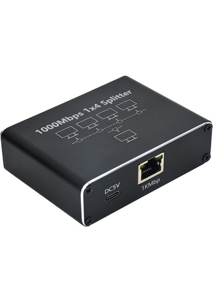 Gigabit Ağ Ayırıcı 1'den 4'e Ağ Kablosu Ayırıcı RJ45 Ağ Bağlantı Noktası Ethernet Ayırıcı Pc Dizüstü Bilgisayarlar Için Uygun (Yurt Dışından)