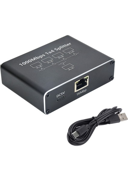 Gigabit Ağ Ayırıcı 1'den 4'e Ağ Kablosu Ayırıcı RJ45 Ağ Bağlantı Noktası Ethernet Ayırıcı Pc Dizüstü Bilgisayarlar Için Uygun (Yurt Dışından)