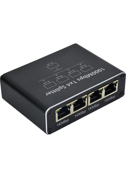 Gigabit Ağ Ayırıcı 1'den 4'e Ağ Kablosu Ayırıcı RJ45 Ağ Bağlantı Noktası Ethernet Ayırıcı Pc Dizüstü Bilgisayarlar Için Uygun (Yurt Dışından)