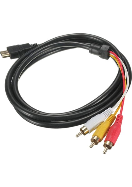 HDMI Rca Kablosu 1080 P HDMI Erkek 3 Rca S-Video Av Ses Kablosu Kablosu Adaptörü Tv Hdtv DVD Için (Yurt Dışından)