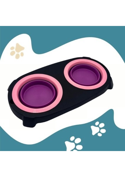 Ikili Katlanabilir Evcil Hayvan Mama Kabı ve Standı fiyatları