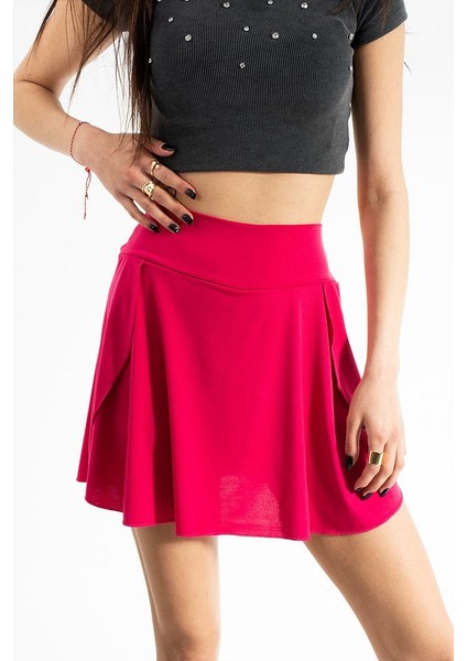 Kadın Şort Etek Cepli Rahat