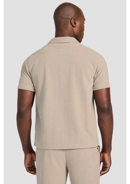 Erkek Haki Baron Dokulu Triko Gömlek fiyatları