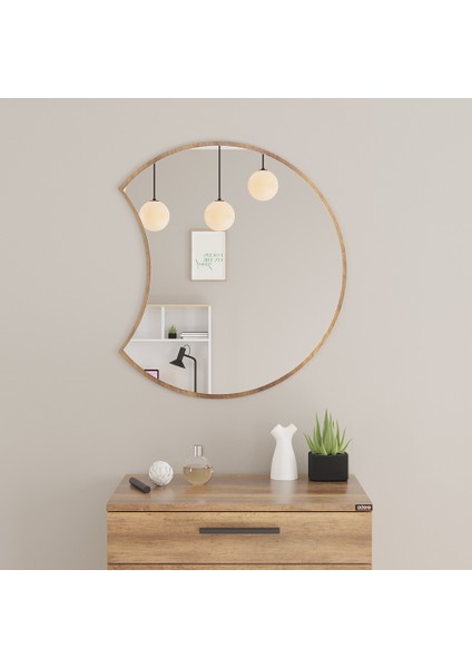 Sephia Yemek Odası Aynası Hilal - Oslo Ceviz 67X2X72 cm