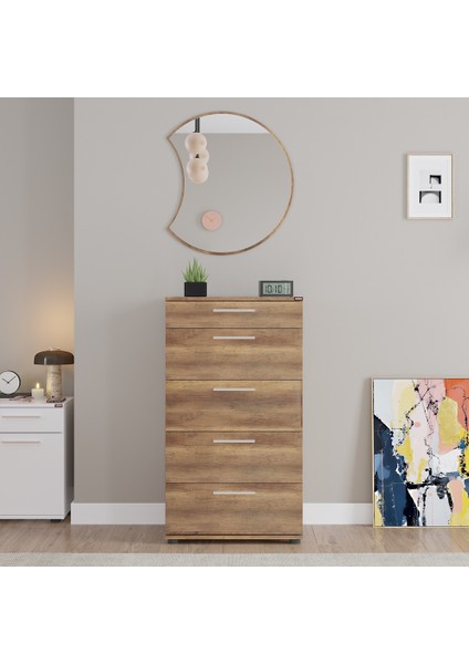 Sephia Yemek Odası Aynası Hilal - Oslo Ceviz 67X2X72 cm modelleri