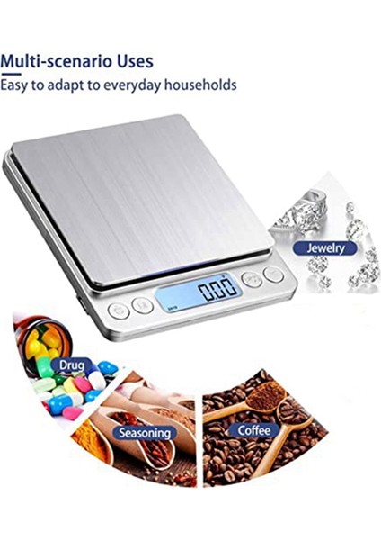 Küçük Mutfak Terazisi 3KG/0.01G, Mini Yüksek Hassasiyetli Pişirme Terazisi (Yurt Dışından)