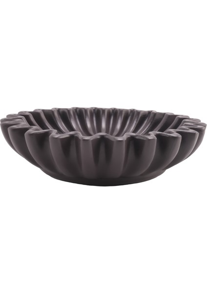 Flütlü Volanlı Dekoratif Kase - Oturma Odası Dekorasyonu, Büyük-B (Yurt Dışından)